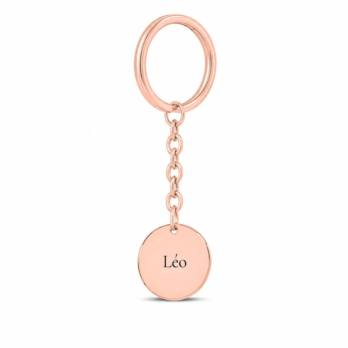 Clavis – porte-clés médaille gravée, plaqué or rose