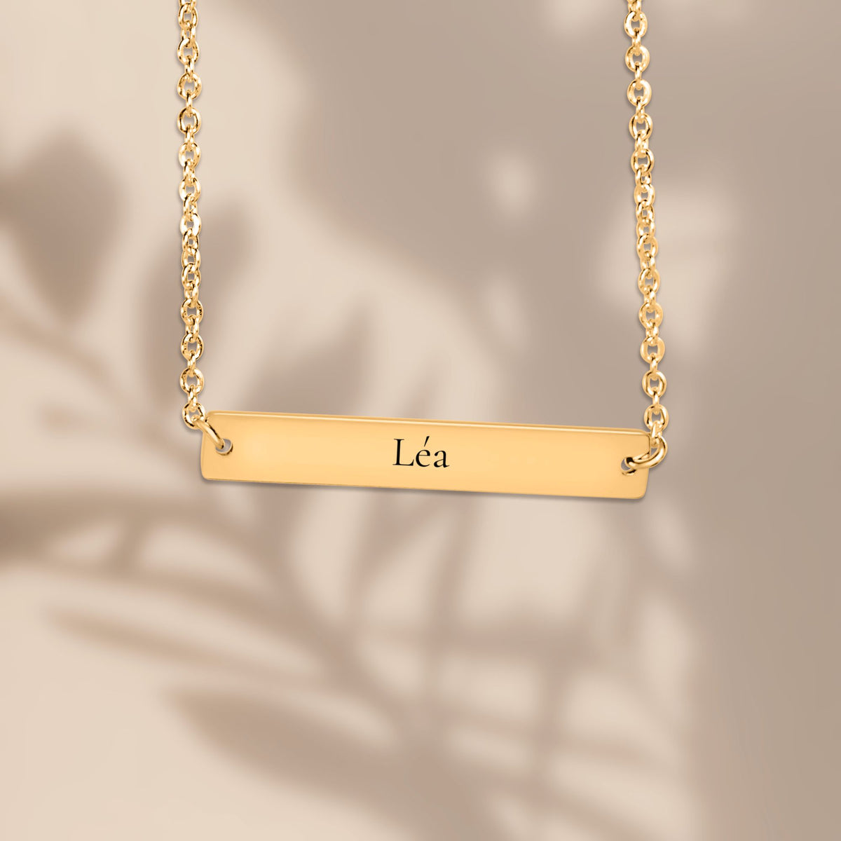 Nomen – collier barre horizontale gravée, Vincula