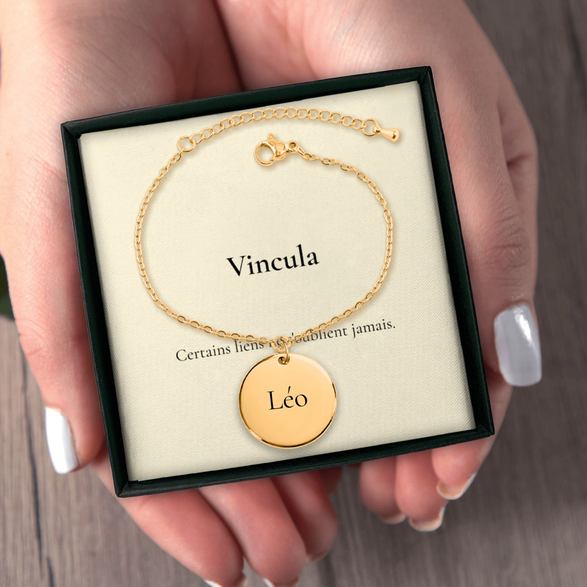 Fidelis – bracelet prénom gravé, cadeau